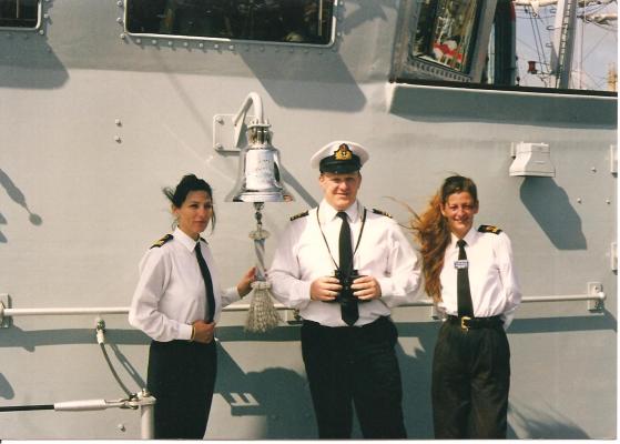 SMs from Cape Cornwall (Annie Peacock) & Bass Point(Lynne Briggs) visit HMS Penzance