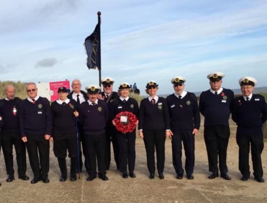 NCI Caister crew on remembrance day