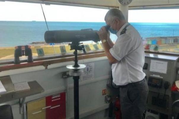 Watchkeeper at NCI Felixstowe monitoring a hazard to navigation