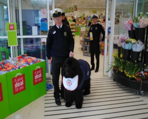 NCI Mablethorpe collecting with station mascot Harry 