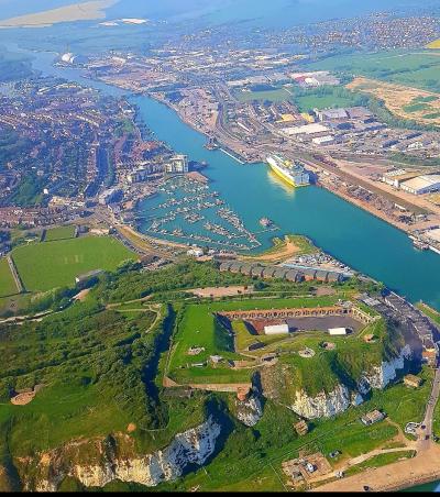 The port of Newhaven from the air