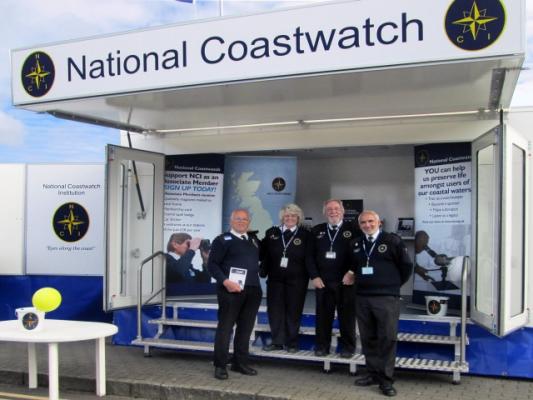 NCI Portland Bill manning the stand at the Poole Boat show