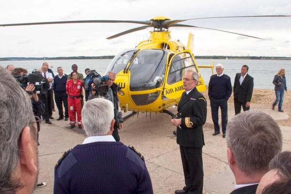 Chief Coastguard Peter Dymond OBE during the DFS presentation