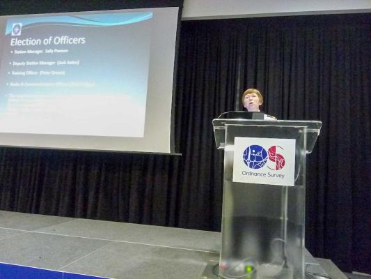 NCI Chairman Lesley Suddes addresses the NCI Calshot AGM