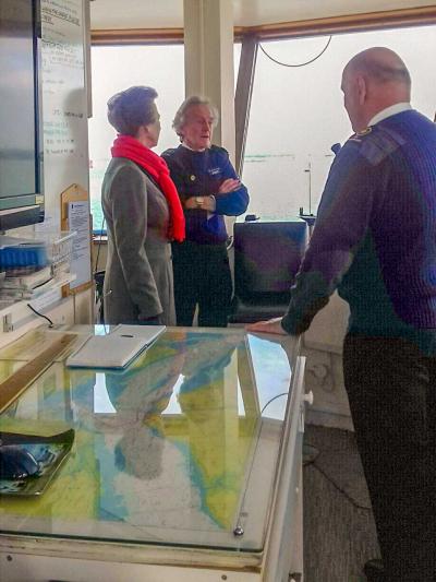 HRH The Princess Royal meets watchkeepers in the tower ops room
