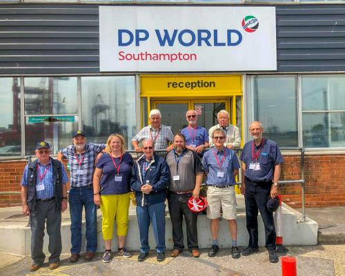 Calshot watchkeepers visit Southampton container port 