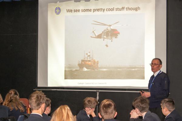  Training Officer Peter Brown at Hamble School safety day (photo M.Sargent - The Hamble School)