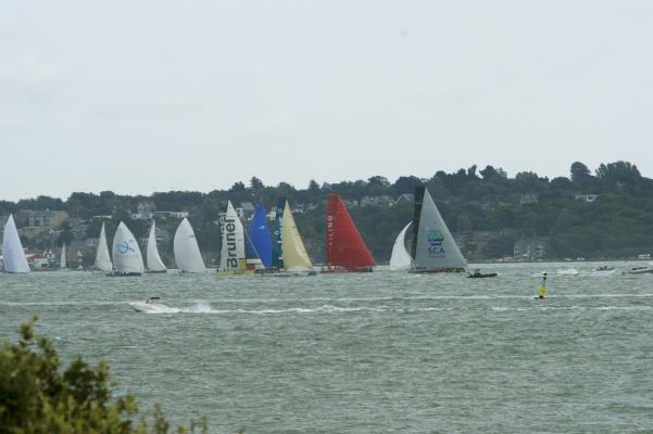 Start of the Fastnet Race viewed from Lepe
