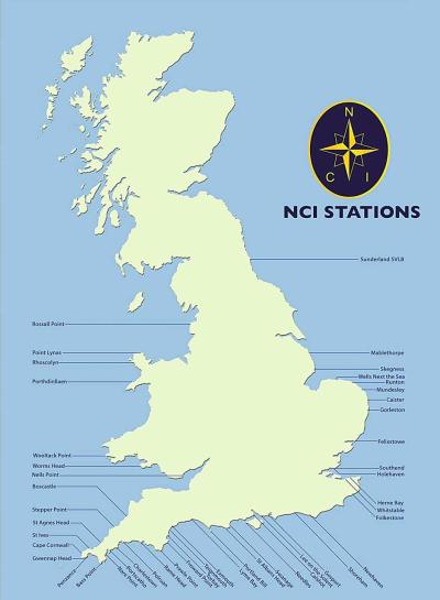 Map of NCI Stations operational in 2016