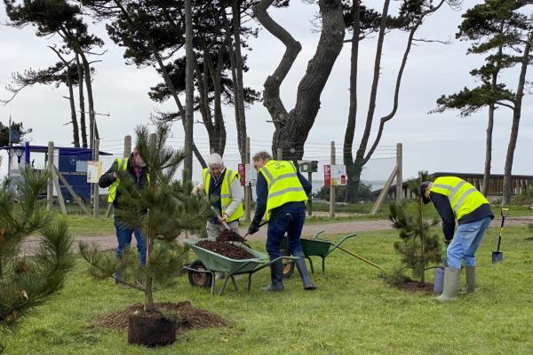 NCI members help plant trees in Lepe Country Park