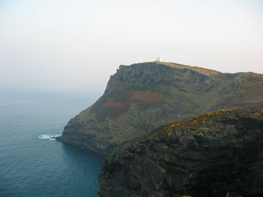 A view of the Lookout from the coastpath