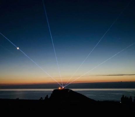 NCI Boscastle beacon and laser show for the Queens Platinum Jubilee