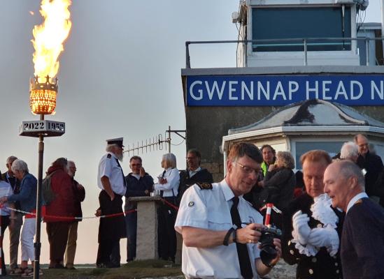 High Sheriff of Cornwall lights Queen's Platinum Beacon