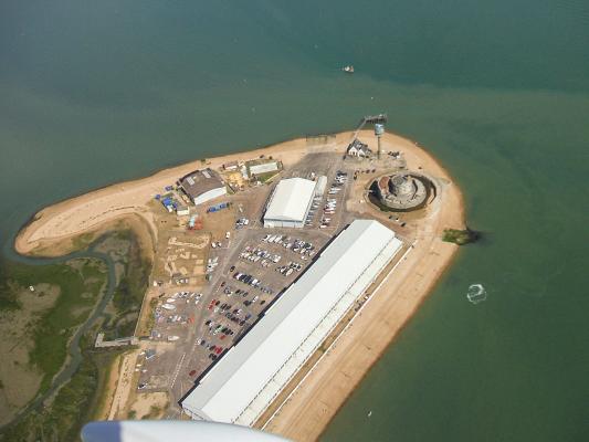 NCI Calshot Tower seen from a gyrocopter
