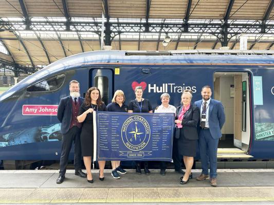 NCI 30th Anniversary Flag with Hull Trains