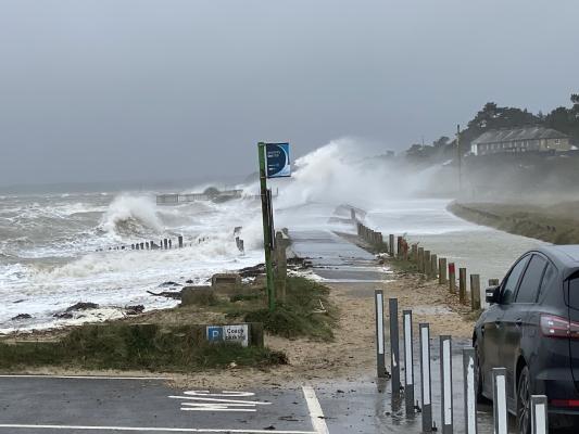 Gale force winds during New Years Day morning