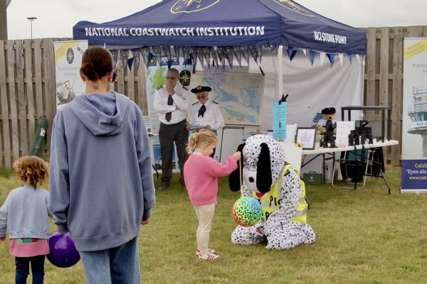 Our Stand at the Fawley Emergency Services Day and mascot "Spot"