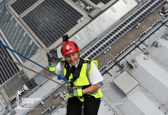 DSM(Events) Helena C. abseils down Spinnaker Tower in aid of NCI