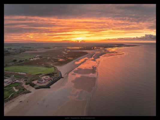Autumn sunset over Brancaster coast
