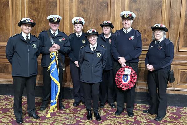NCI Calshot Tower and Stone Point representatives during Southampton's Remembrance Sunday Parade