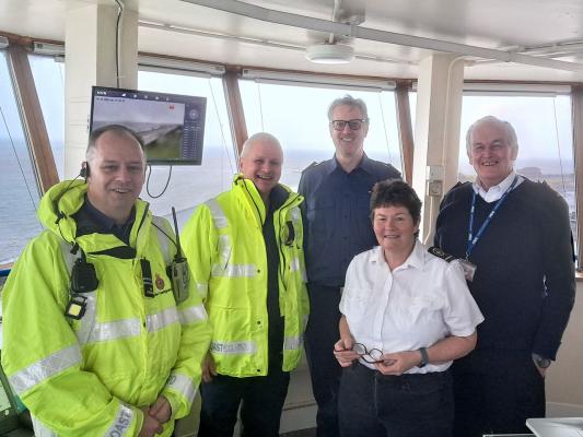 Coast Guard members visit the Tower