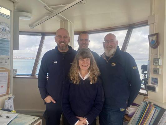 Representatives from RNLI Calshot visit the Tower
