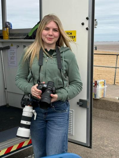 Budding photography student , visited our station 