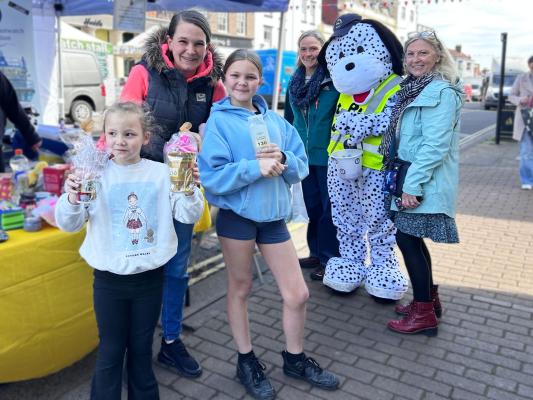 "Coastwatch Tombola" winners at our NCI stall on Lymington Market