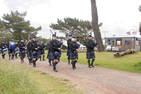 Caledonian Pipe Band at Lepe during D-Day Memorial Day
