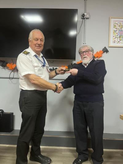 Our newest watchkeeper receives his epaulettes 