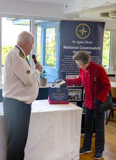 HRH the Princess Royal unveils a plaque to commemorate her visit.