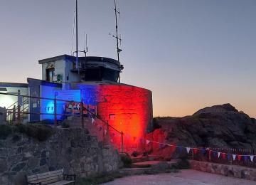 NCI St Ives illuminated for the Queens Platinum Jubilee'