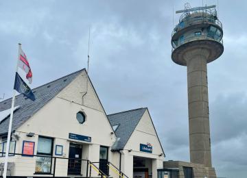 NCI Flag flown at RNLI Calshot for NCI Awareness weekend